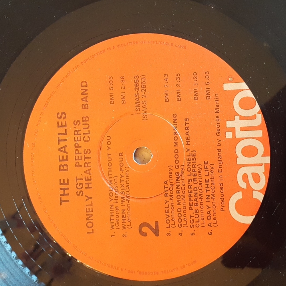 Beatles vinyl record..SGT peppers lonely hearts club band..original 1967 - Picture 11 of 16